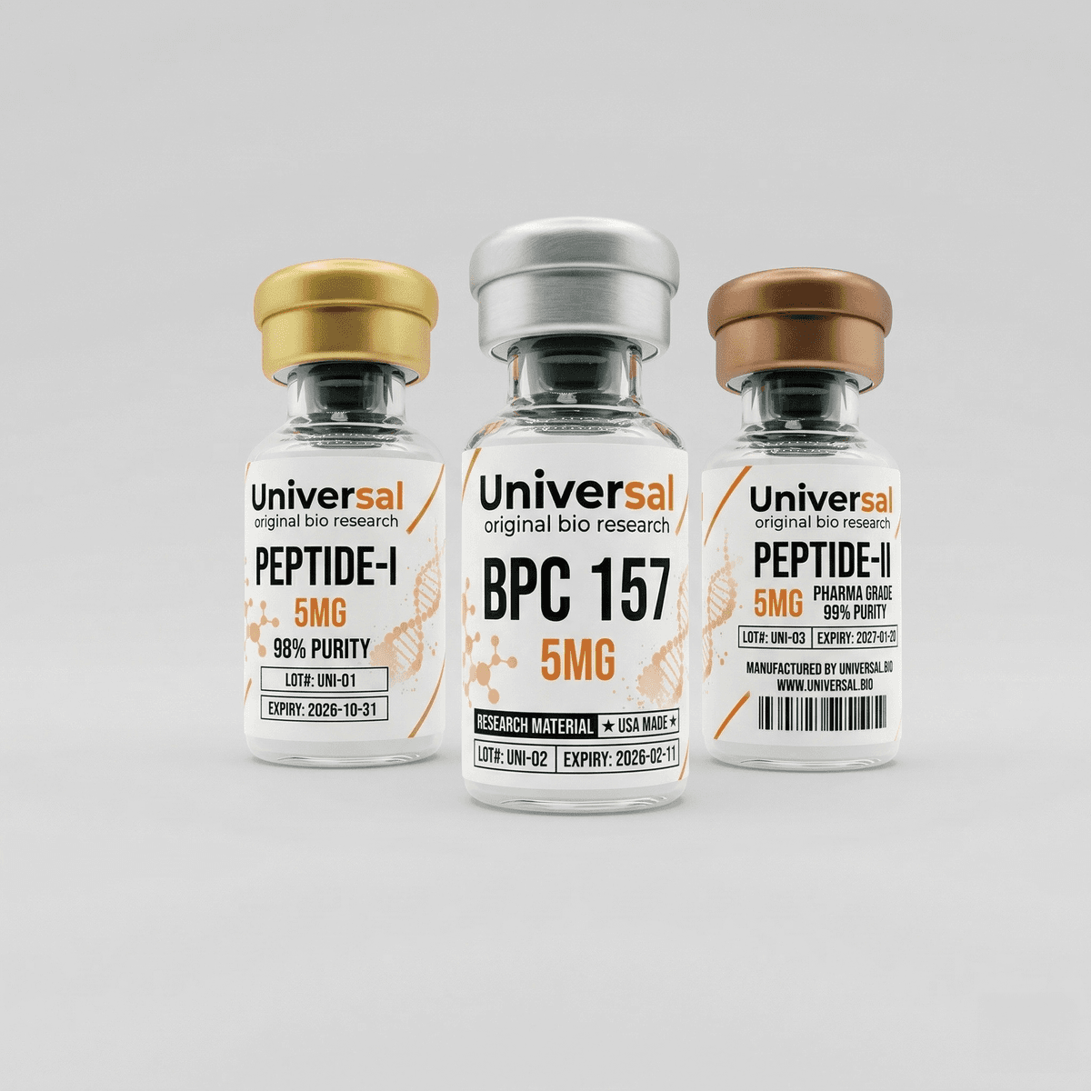peptide vials with custom coloured caps brand matched pharmaceutical packaging